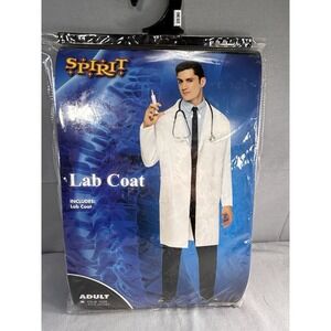 Lab Coat Halloween Costume Men's One Size‎ Fits Most NEW
